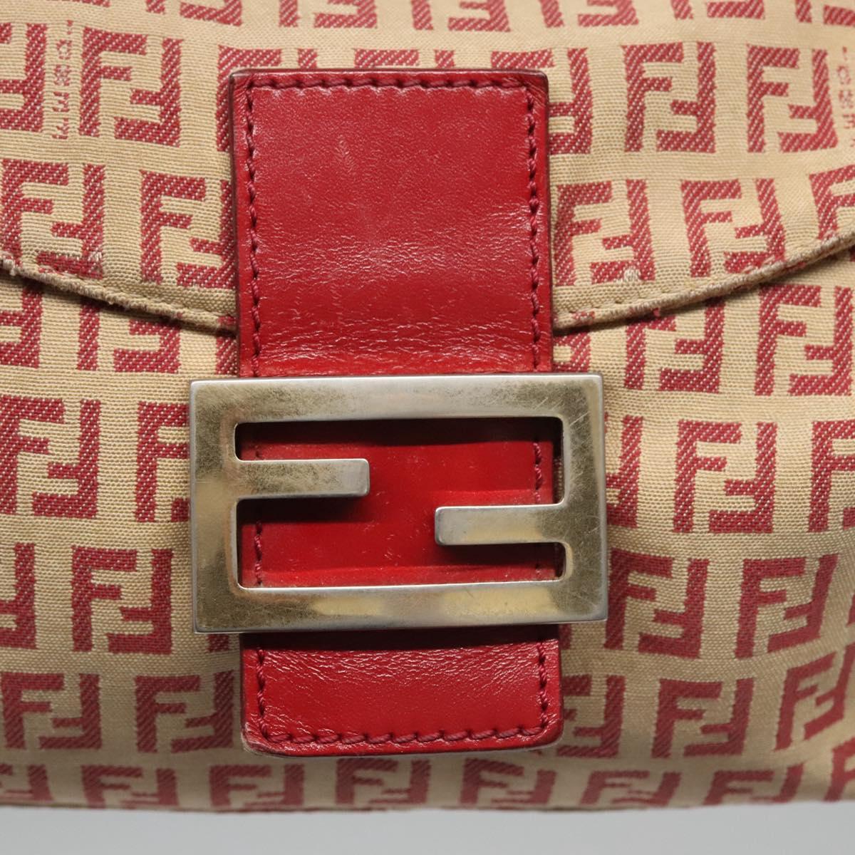 Zucchino Canvas Mamma Baguette Shoulder Bag Beige Red - Image 16