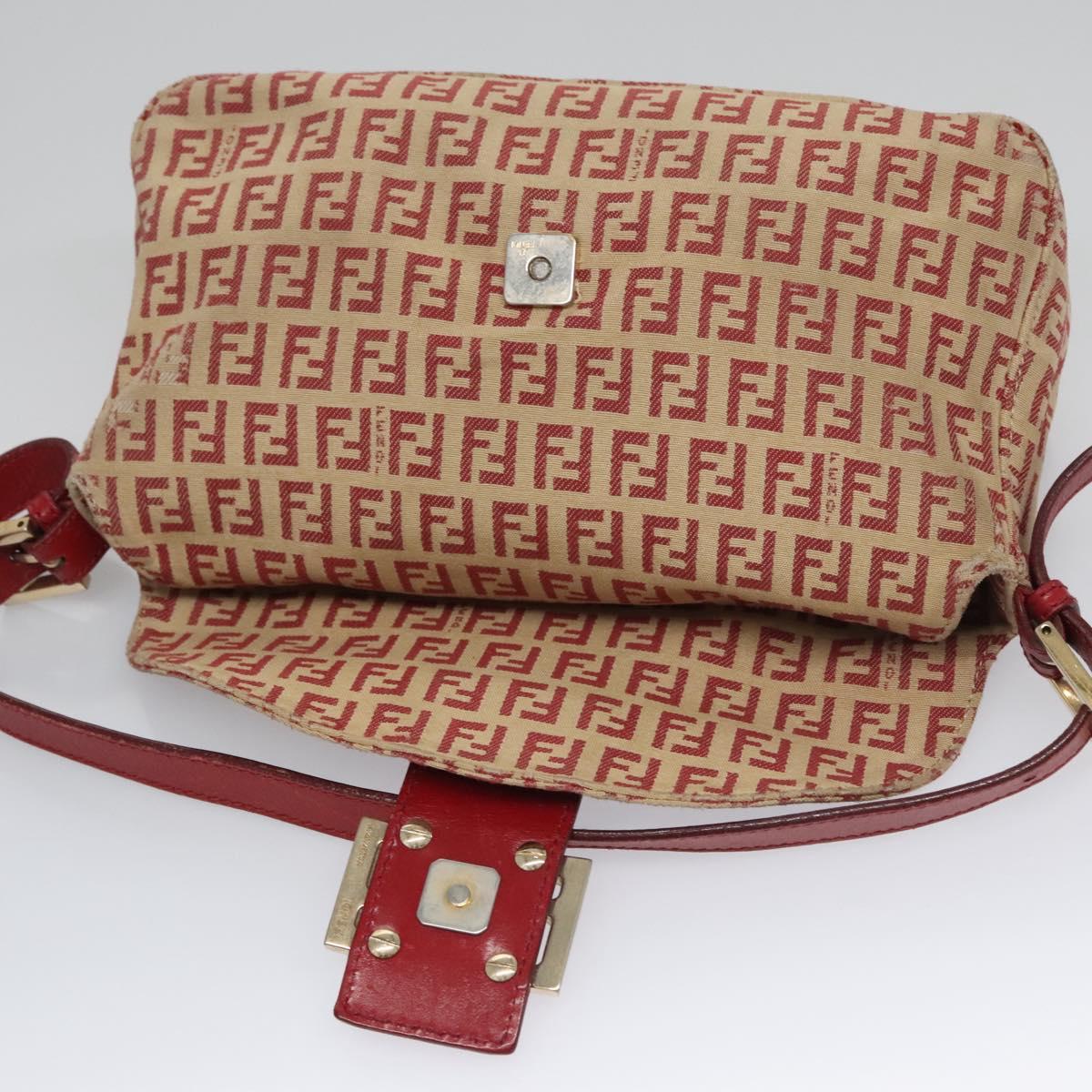 Zucchino Canvas Mamma Baguette Shoulder Bag Beige Red - Image 17