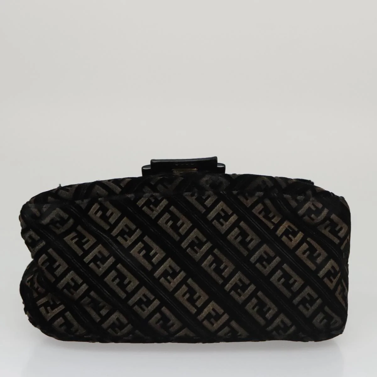 Zucchino Canvas Mini Mamma Baguette Shoulder Bag Velor Black - Image 12