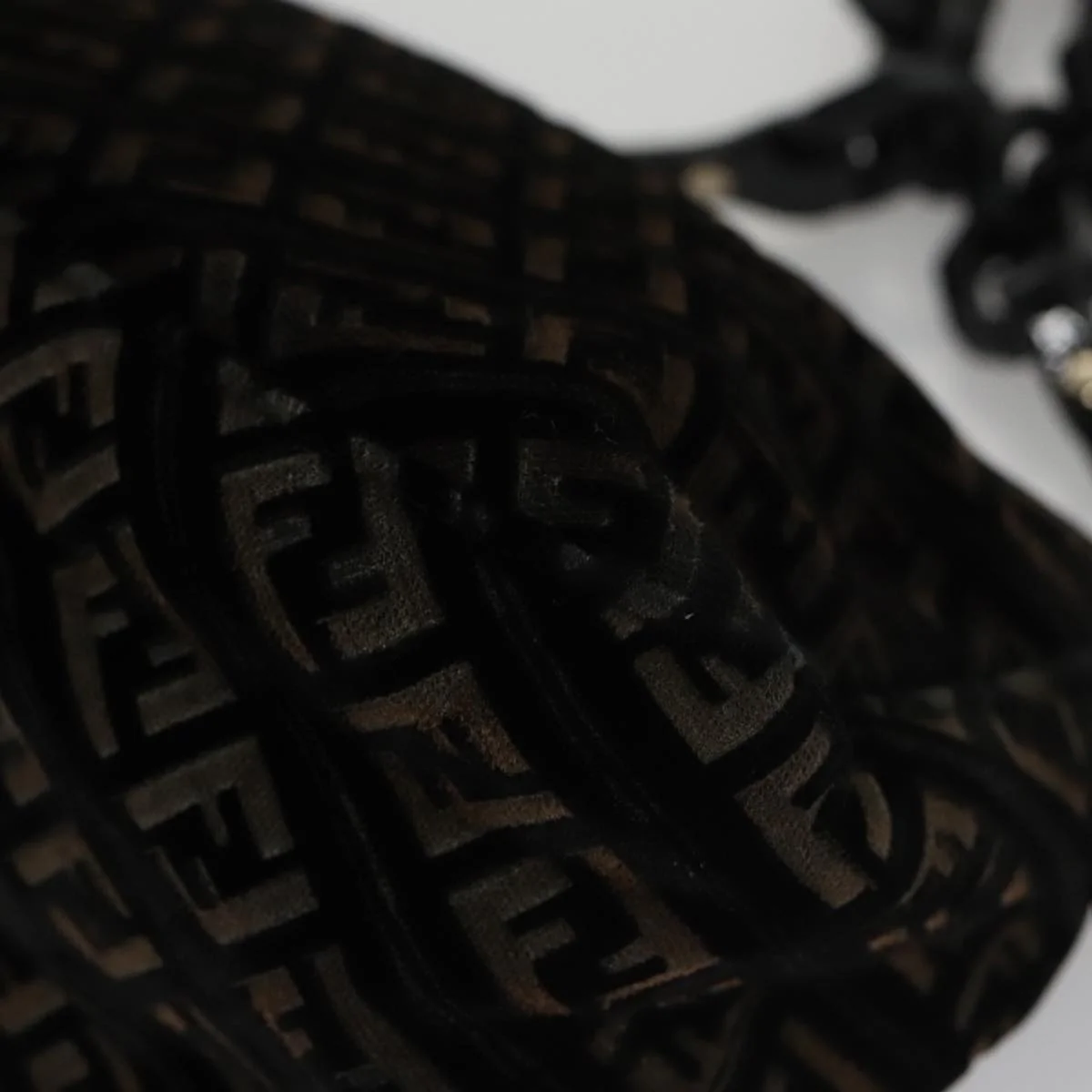 Zucchino Canvas Mini Mamma Baguette Shoulder Bag Velor Black - Image 16