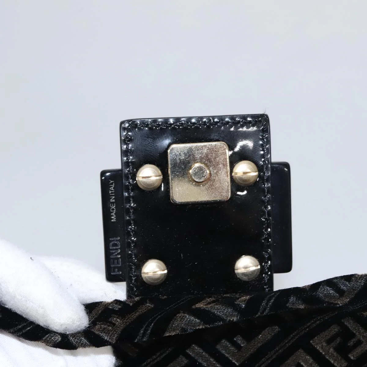 Zucchino Canvas Mini Mamma Baguette Shoulder Bag Velor Black - Image 23