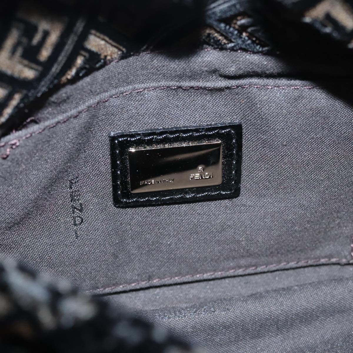Zucchino Canvas Mini Mamma Baguette Shoulder Bag Velor Black - Image 25