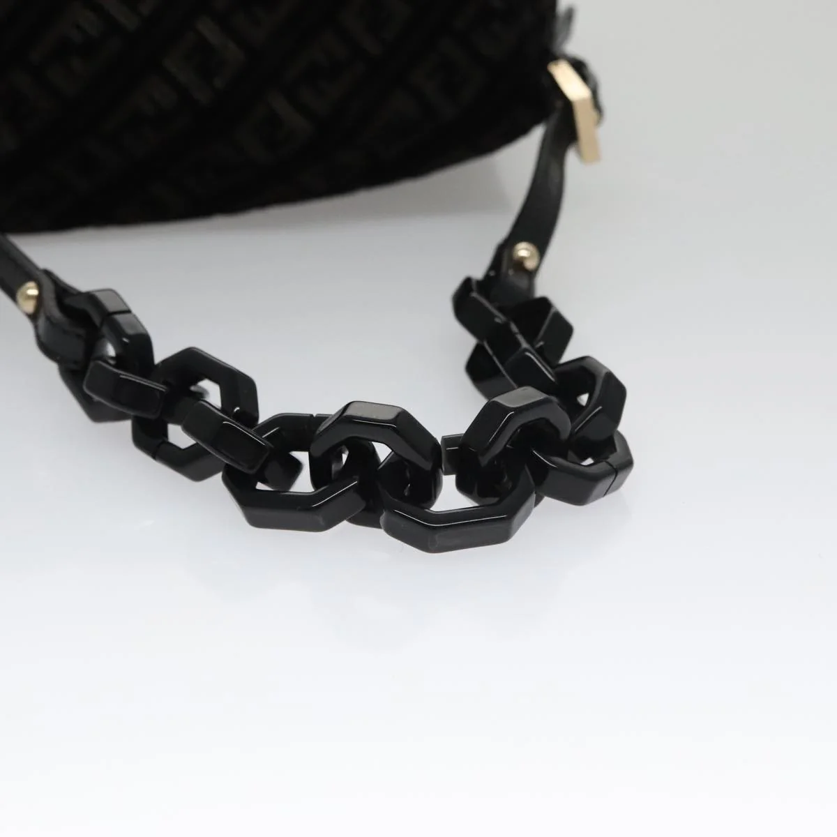 Zucchino Canvas Mini Mamma Baguette Shoulder Bag Velor Black - Image 9