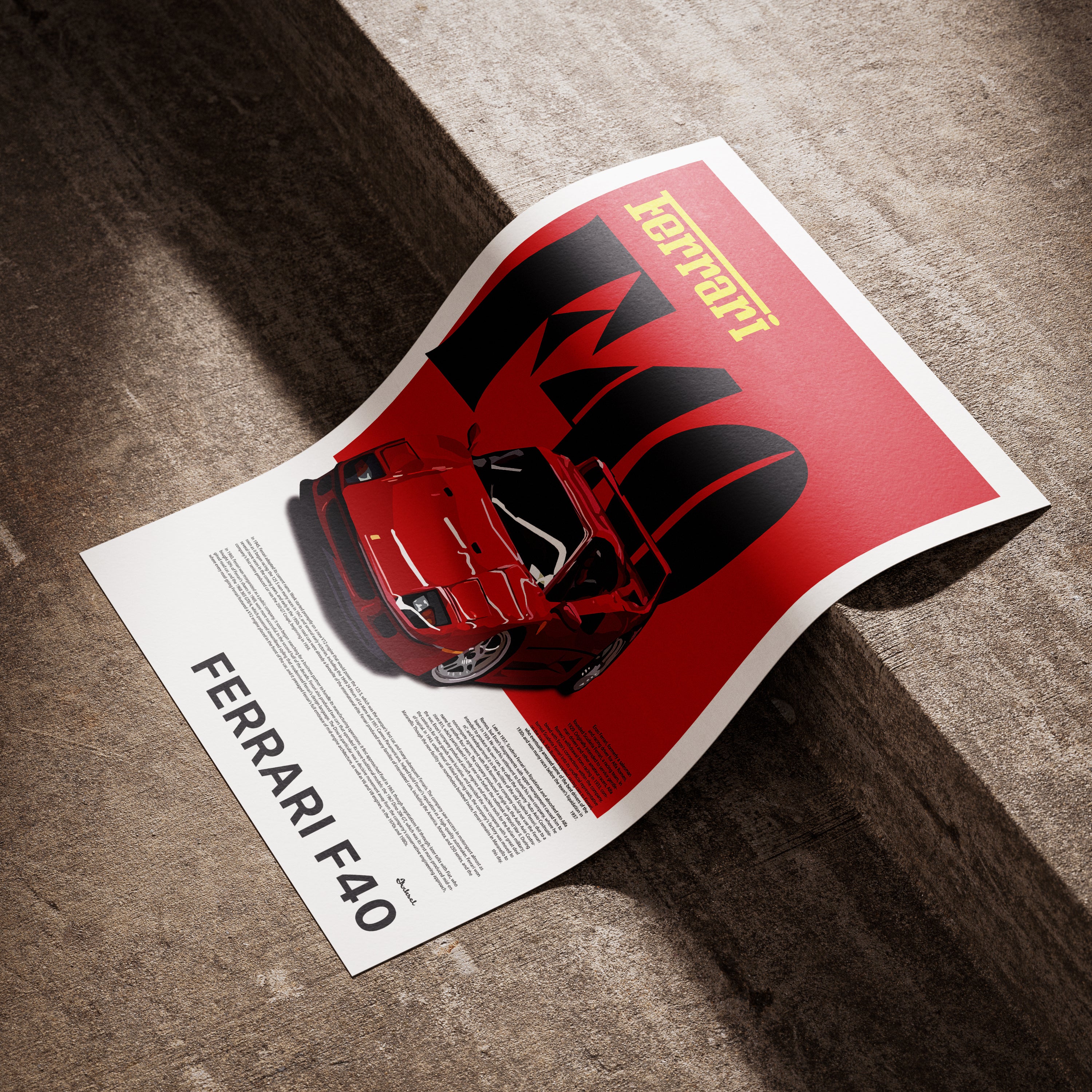 Ferrari F40 Poster - Image 4