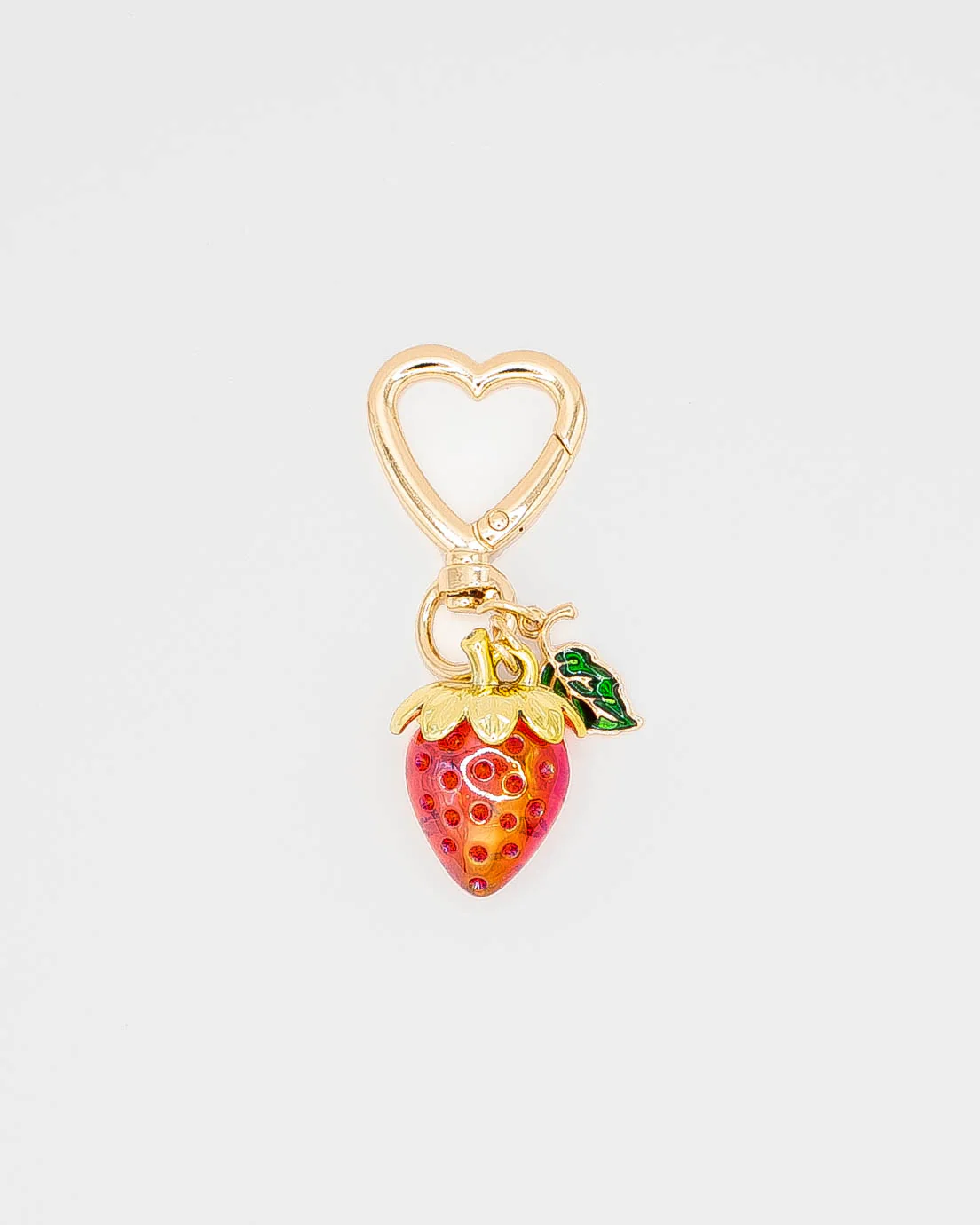 Glass Heart Bag Charm