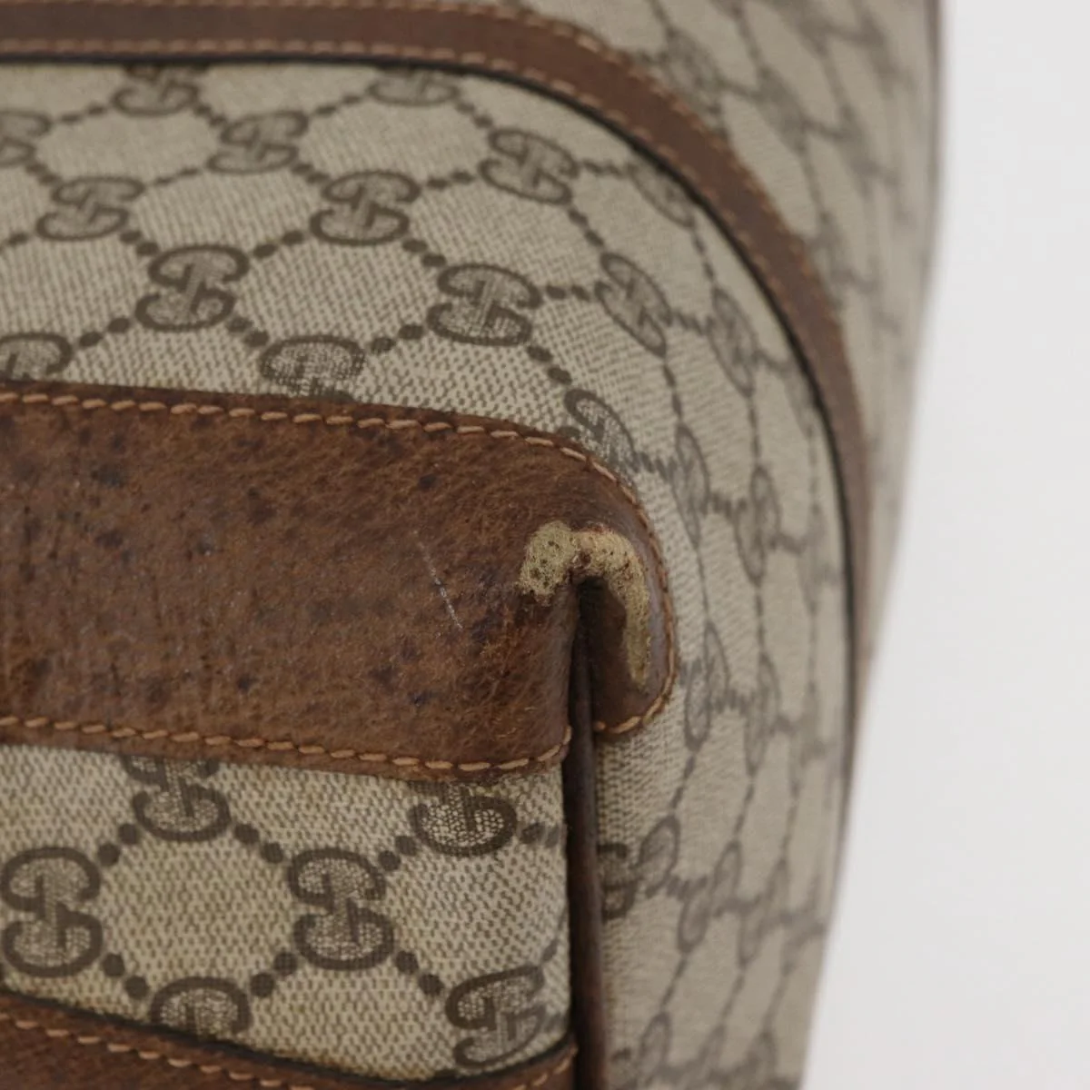 GG Supreme Boston Bag PVC Beige Gold - Image 11