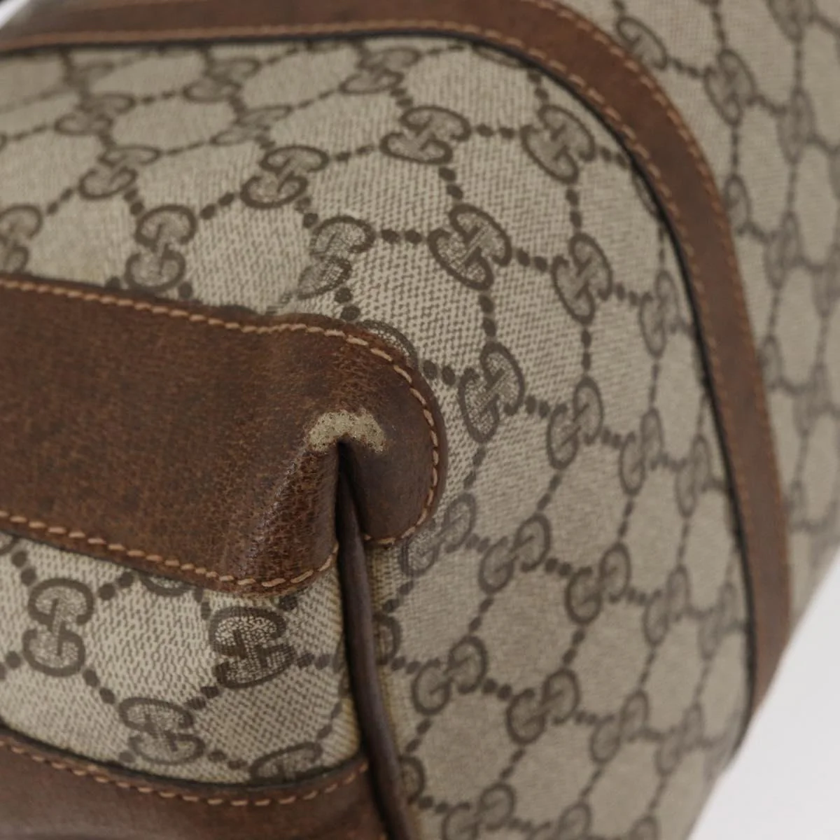 GG Supreme Boston Bag PVC Beige Gold - Image 13