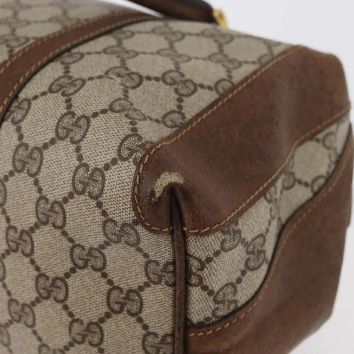 GG Supreme Boston Bag PVC Beige Gold - Image 14