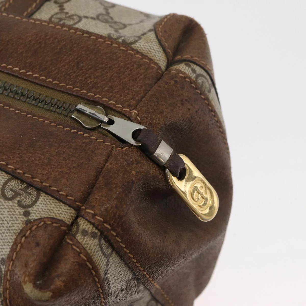 GG Supreme Boston Bag PVC Beige Gold - Image 15