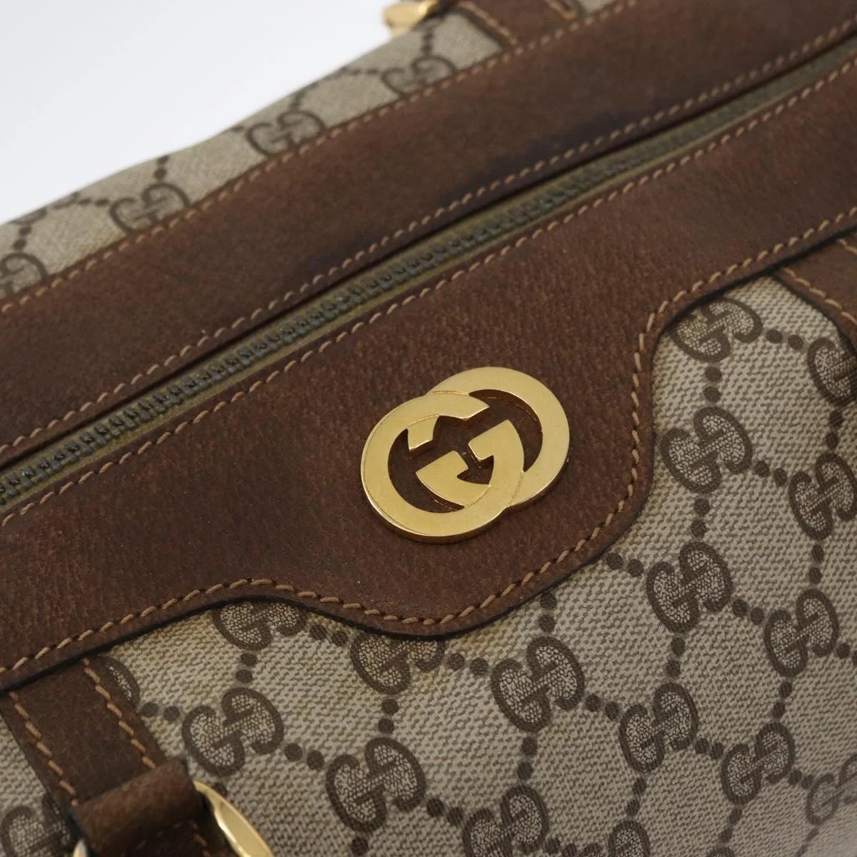 GG Supreme Boston Bag PVC Beige Gold - Image 16