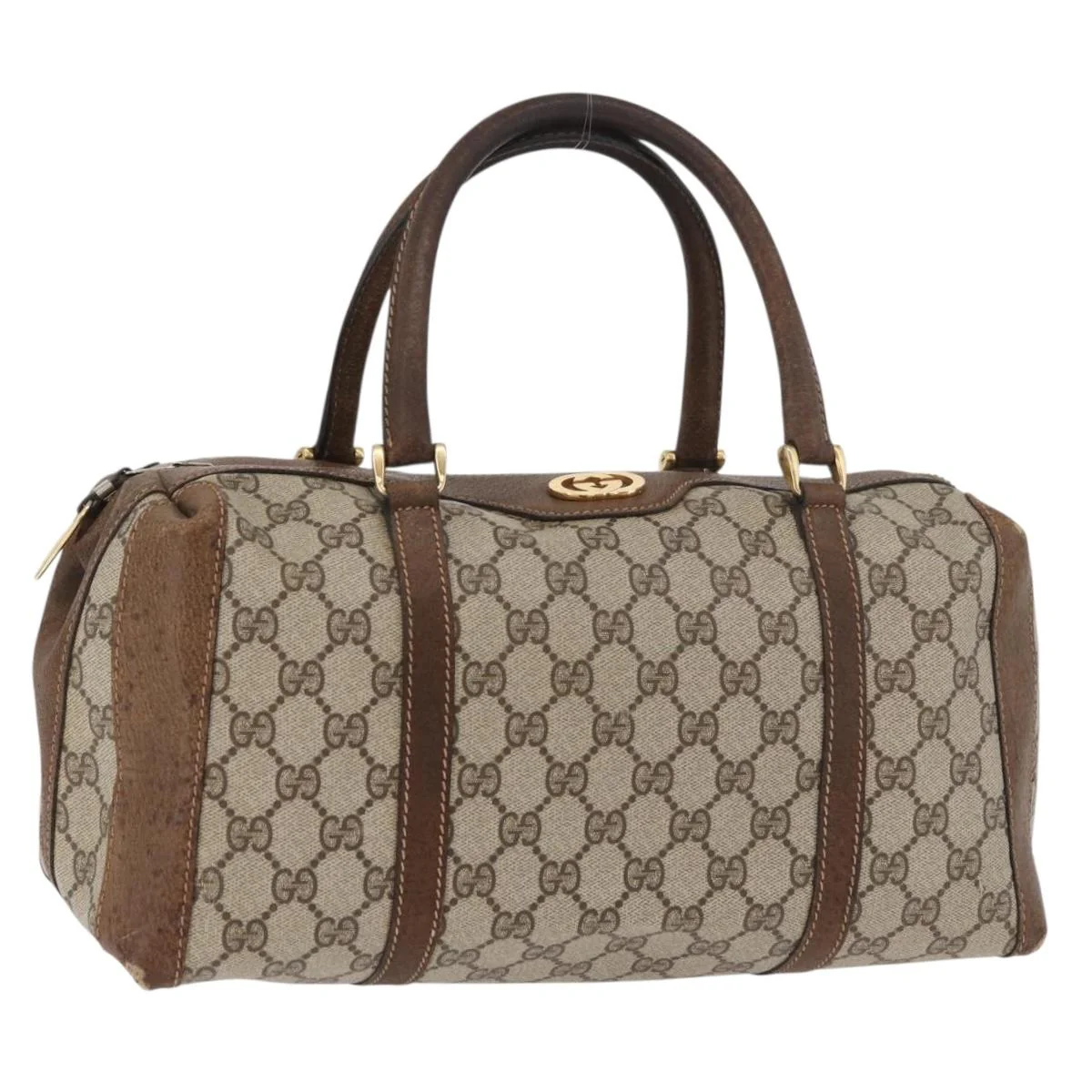 GG Supreme Boston Bag PVC Beige Gold - Image 2