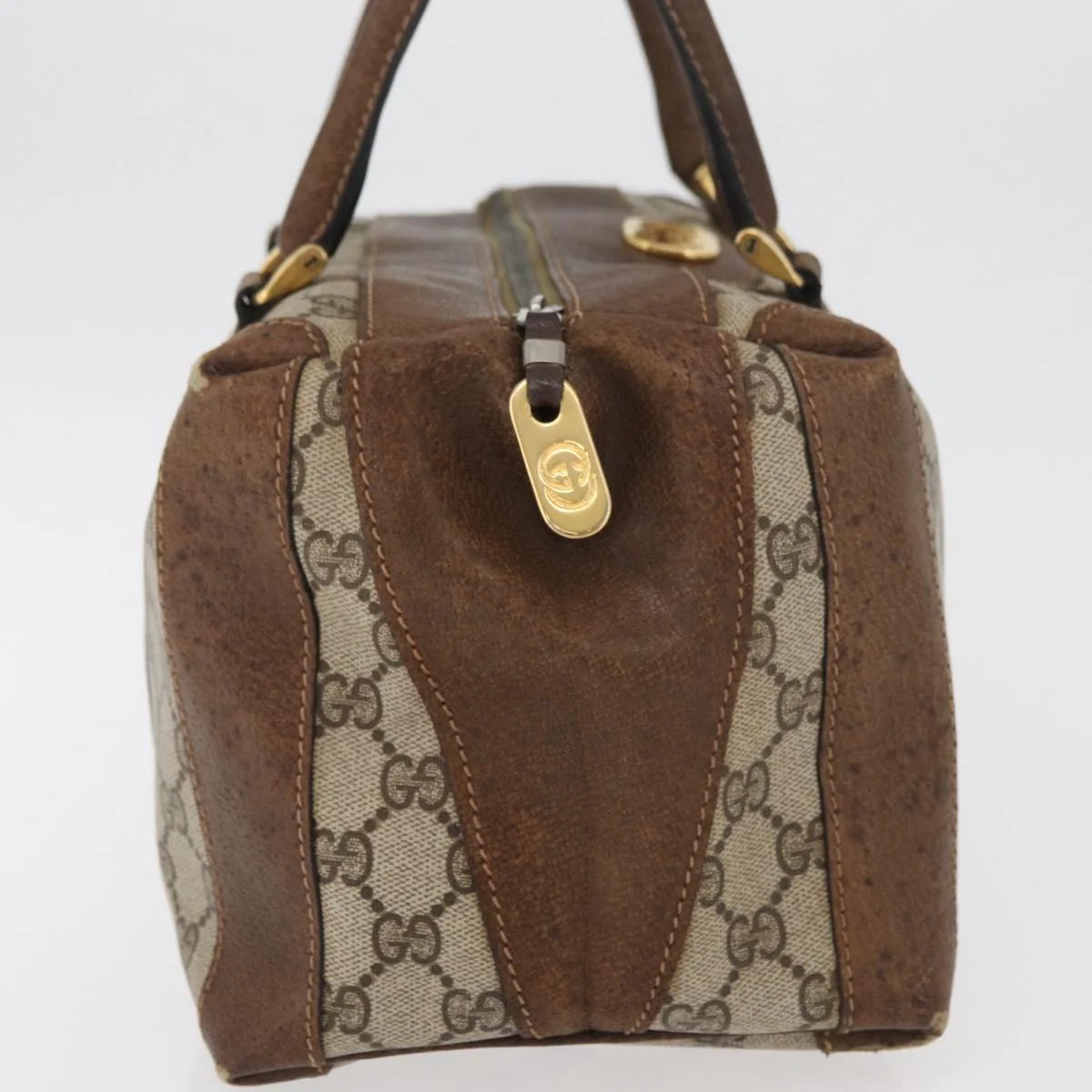 GG Supreme Boston Bag PVC Beige Gold - Image 6