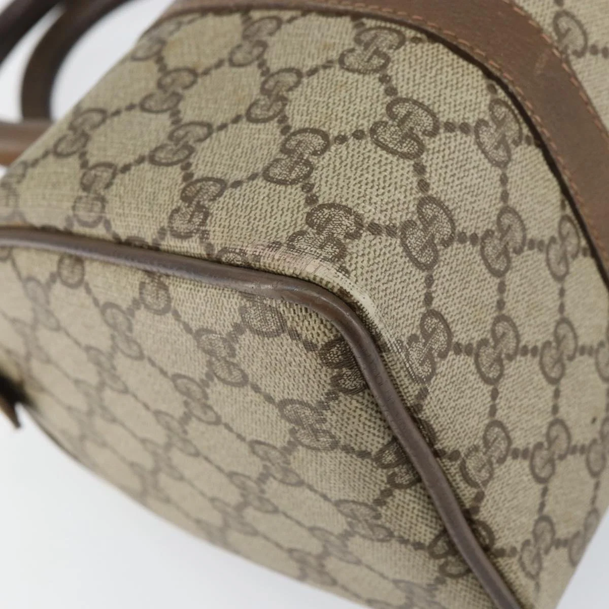 GG Supreme Sherry Line Hand Bag PVC Beige Gold - Image 12