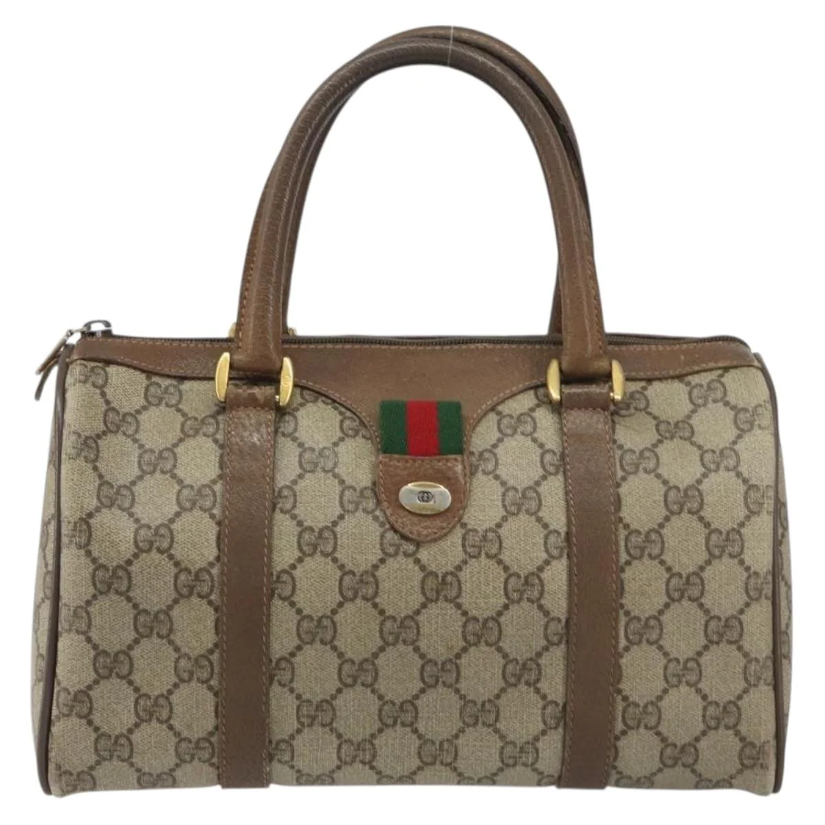 GG Supreme Sherry Line Hand Bag PVC Beige Gold - Image 3