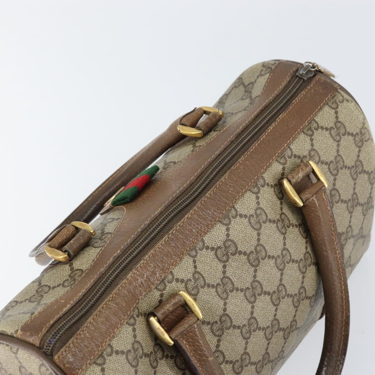 GG Supreme Sherry Line Hand Bag PVC Beige Gold - Image 7