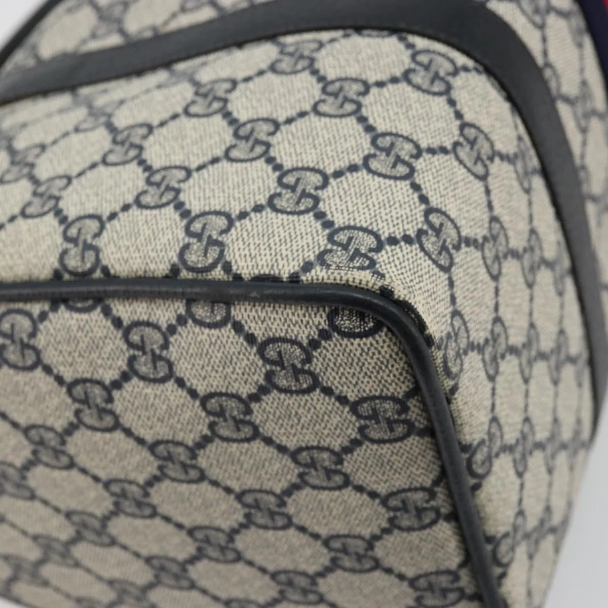 GG Supreme Sherry Line Hand Bag PVC Navy Gold - Image 14