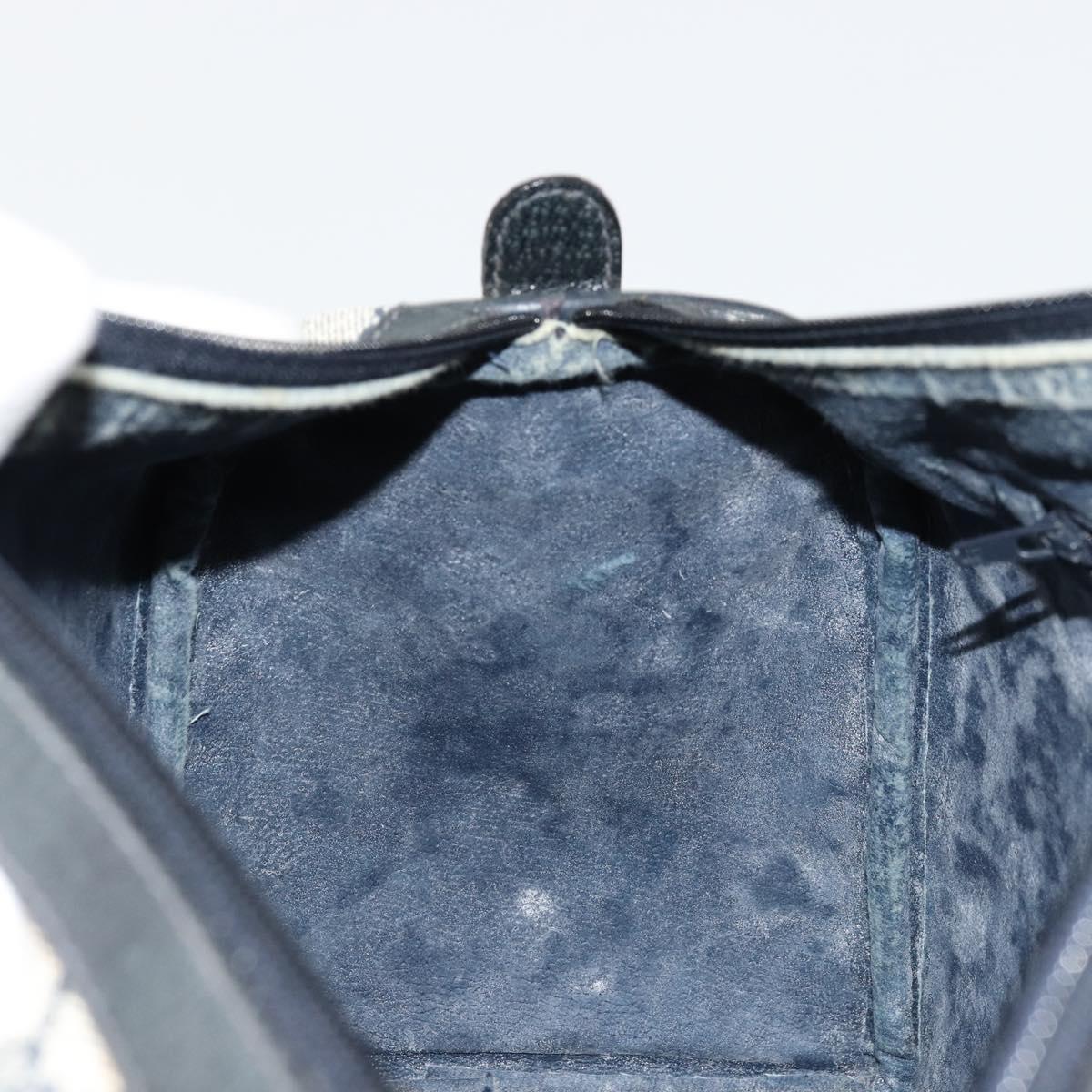 GG Supreme Sherry Line Hand Bag PVC Navy Gold - Image 20