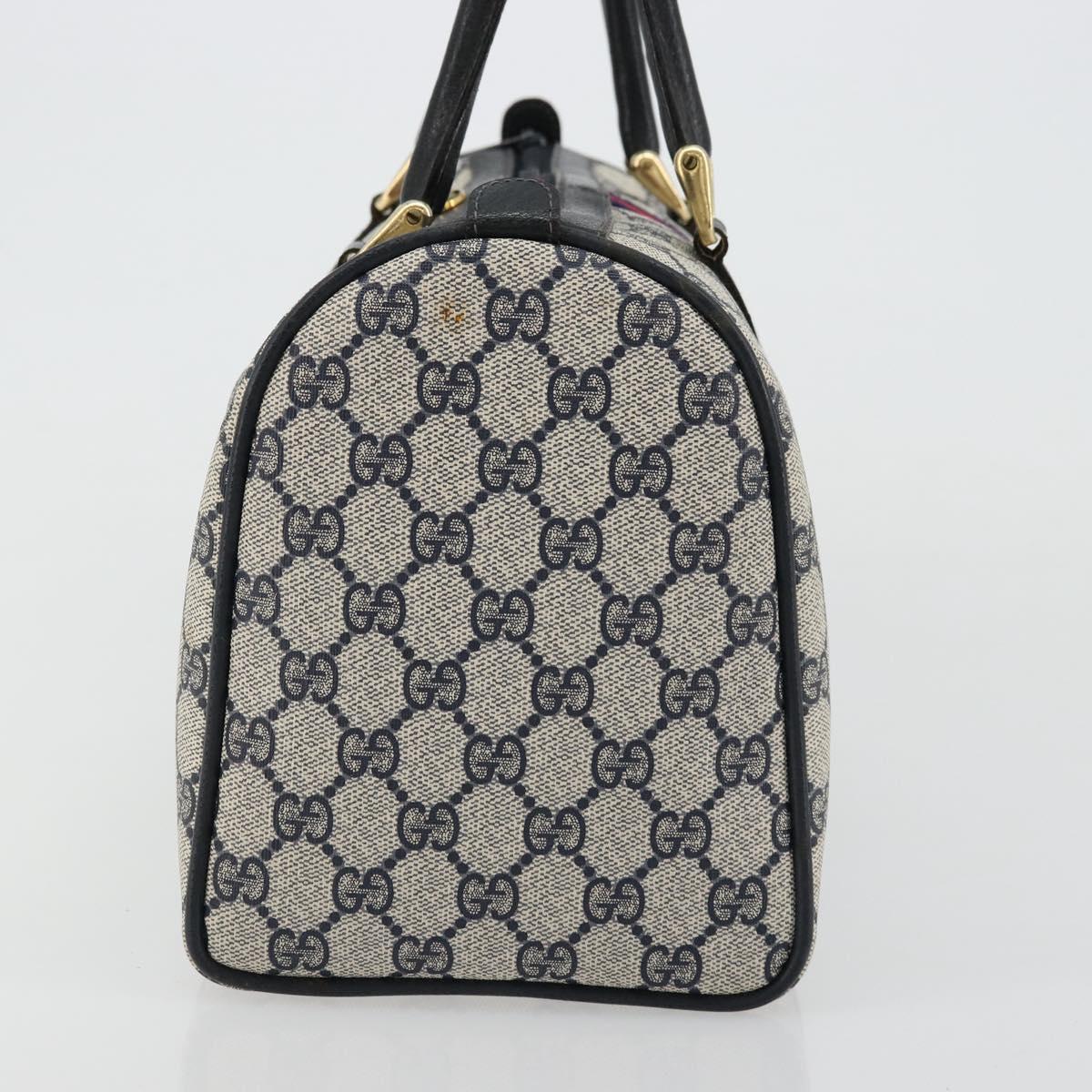 GG Supreme Sherry Line Hand Bag PVC Navy Gold - Image 6