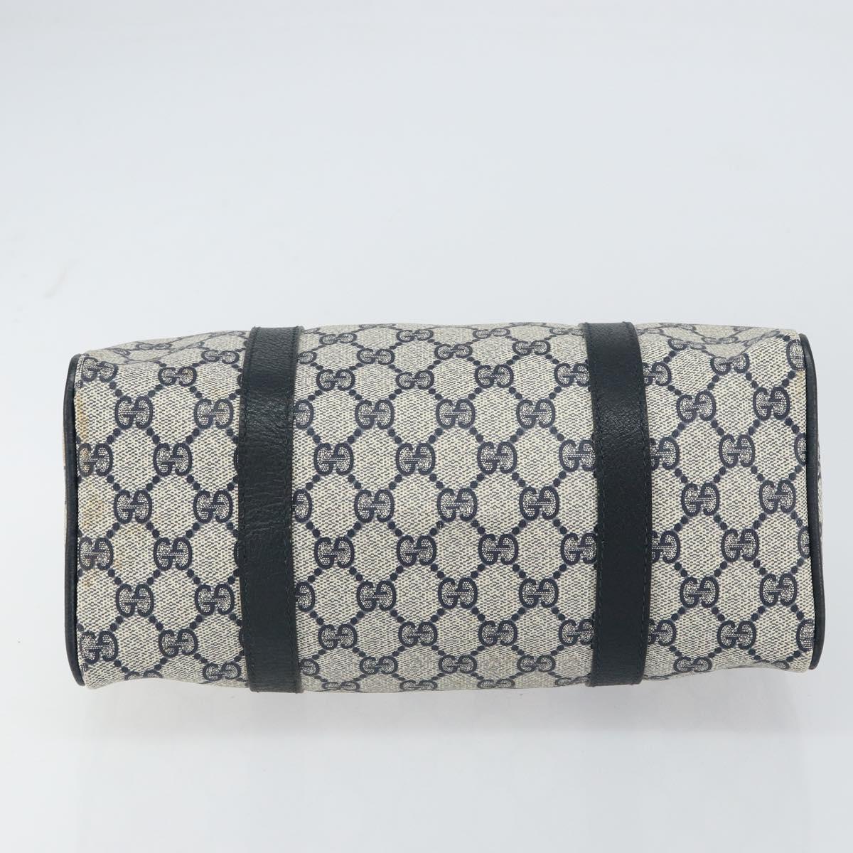 GG Supreme Sherry Line Hand Bag PVC Navy Gold Red - Image 10