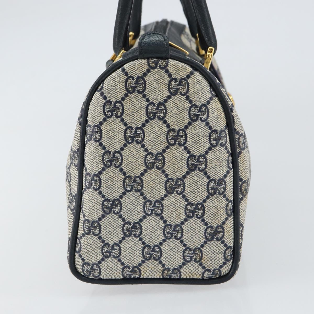 GG Supreme Sherry Line Hand Bag PVC Navy Gold Red - Image 6