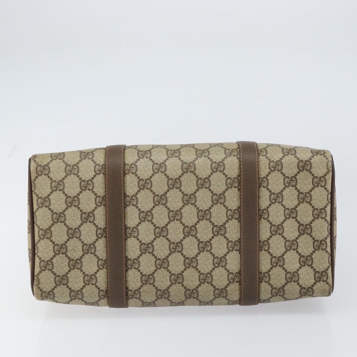 GG Supreme Web Sherry Line Boston Bag PVC Beige Gold - Image 10