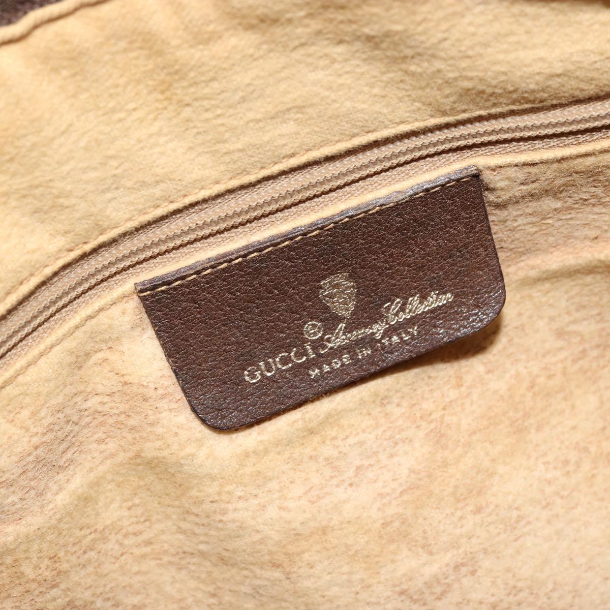 GG Supreme Web Sherry Line Hand Bag PVC Beige Gold - Image 17