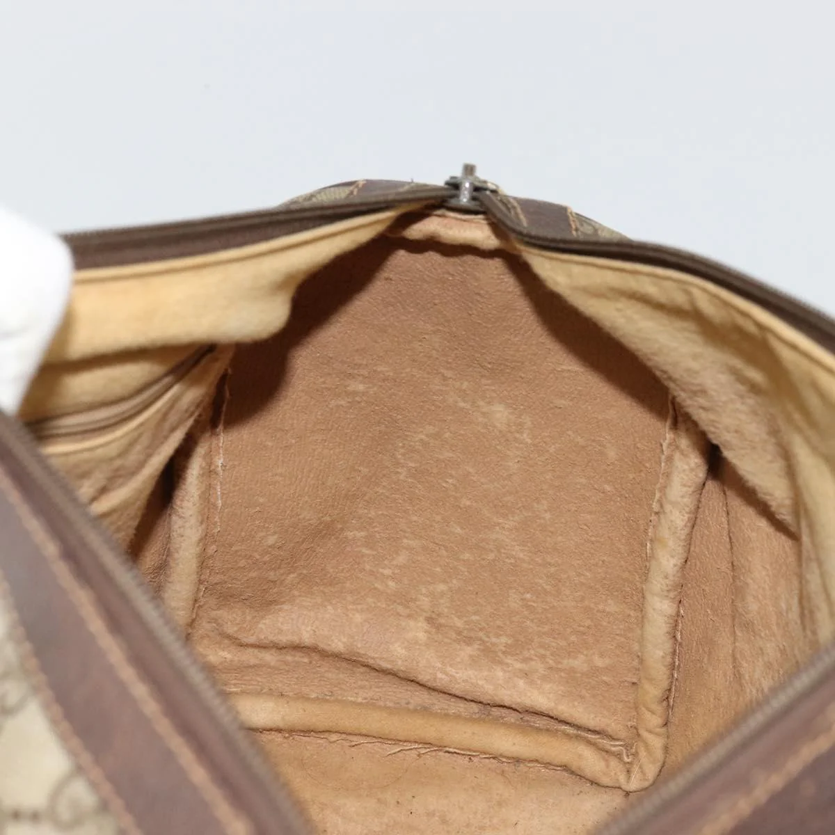 GG Supreme Web Sherry Line Hand Bag PVC Beige Gold - Image 19