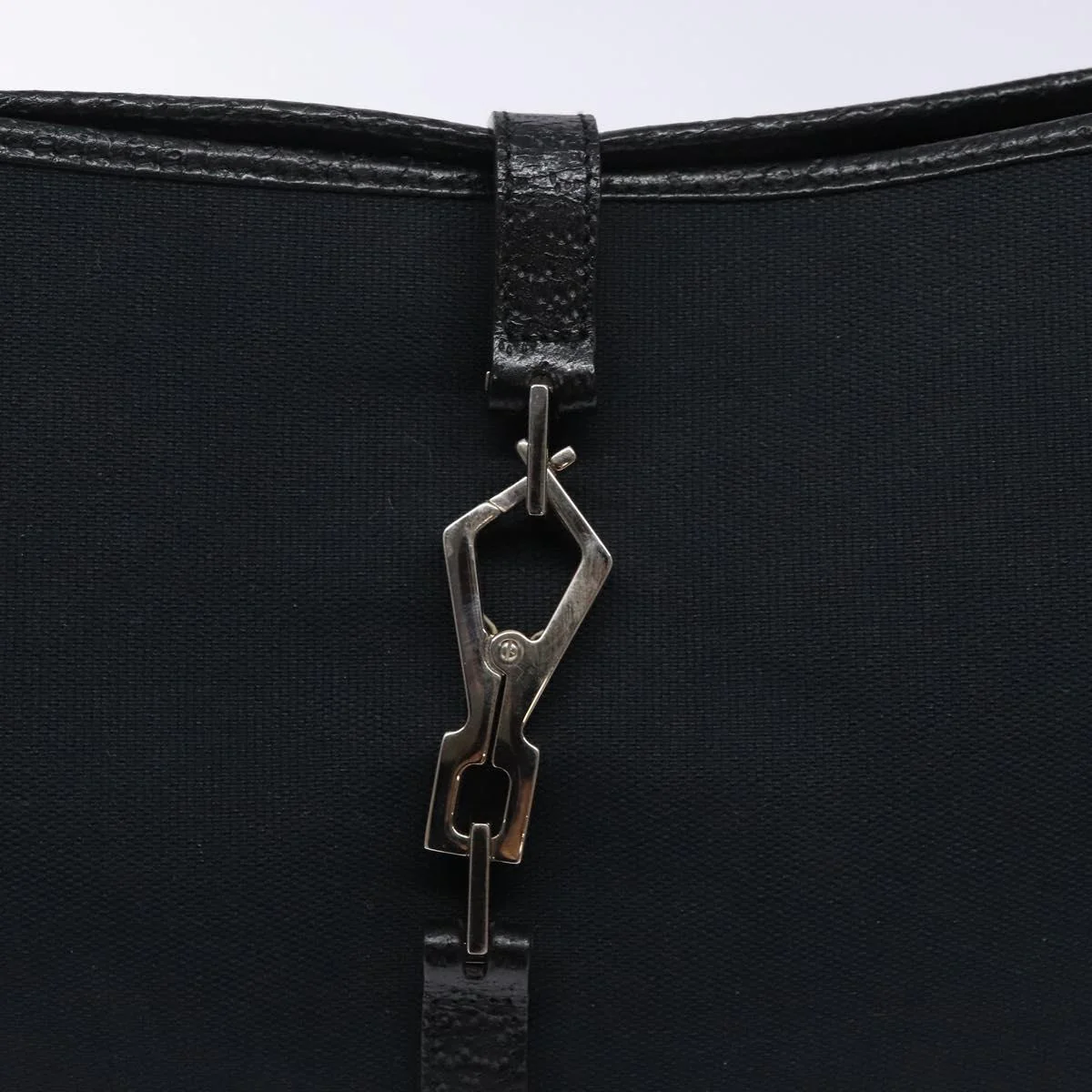 Hand Bag Bamboo Jackie Black Silver - Image 15