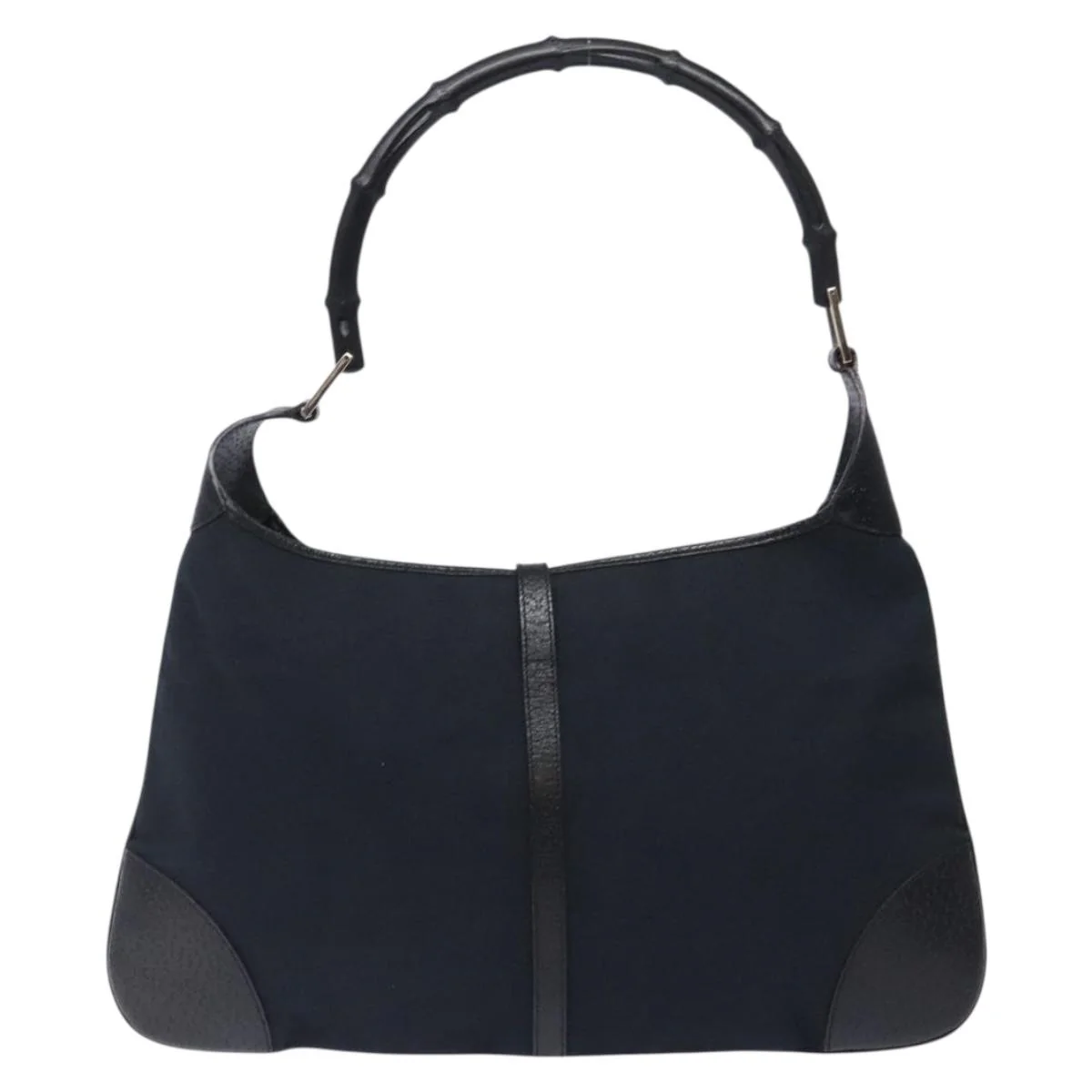 Hand Bag Bamboo Jackie Black Silver - Image 4