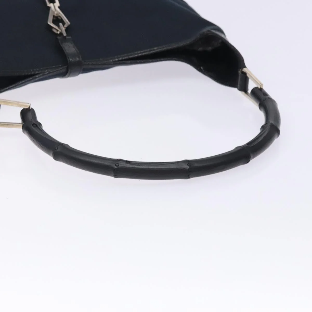 Hand Bag Bamboo Jackie Black Silver - Image 8