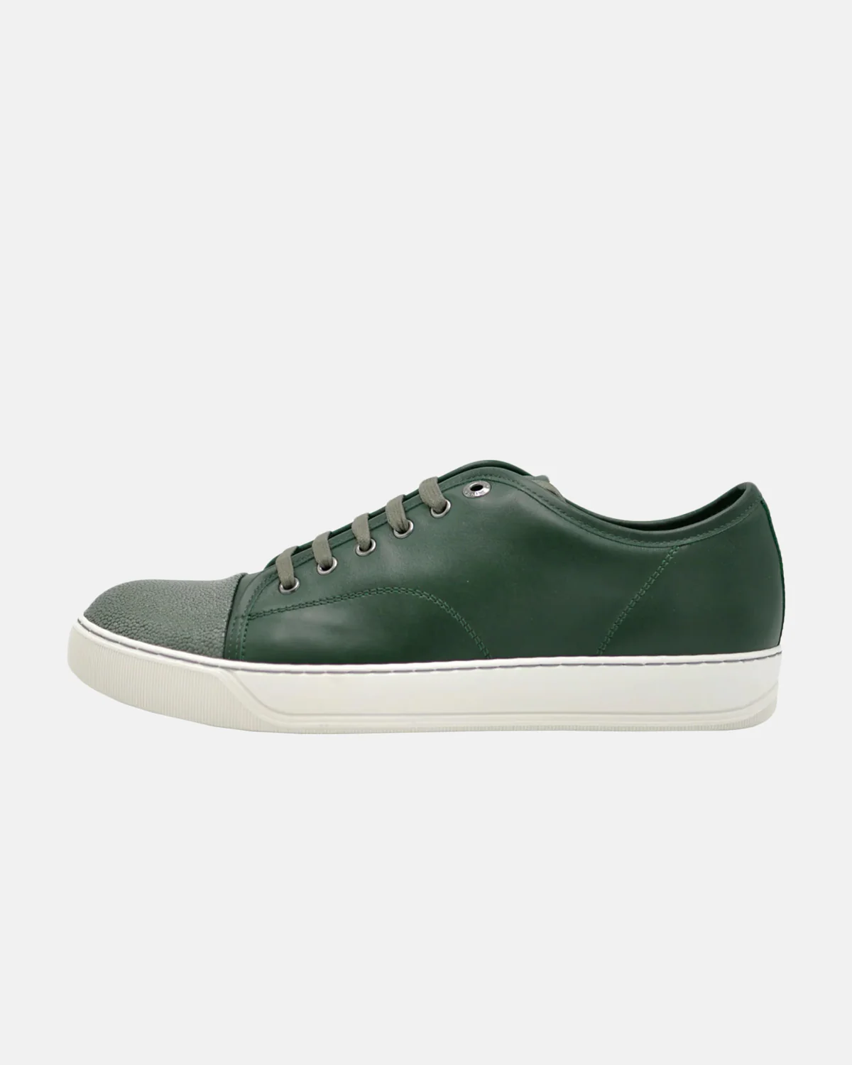 DBB1 Dark Green Leather Basket Cap Toe