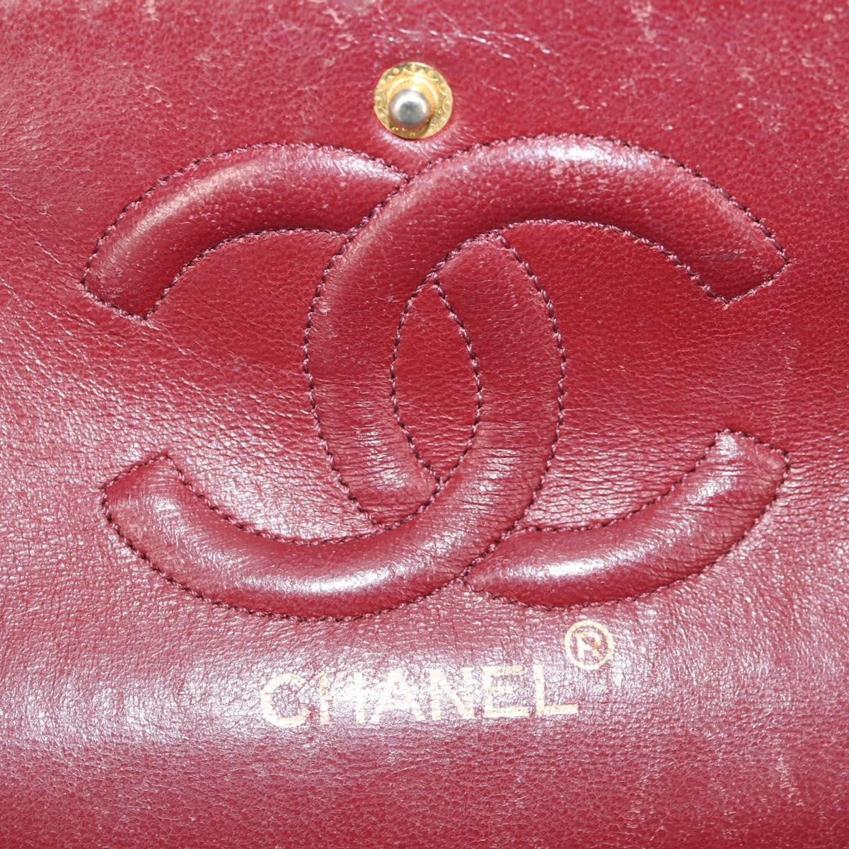 Matelasse 25 Double Flap Chain Bag Lamb Skin Navy Gold CC - Image 20