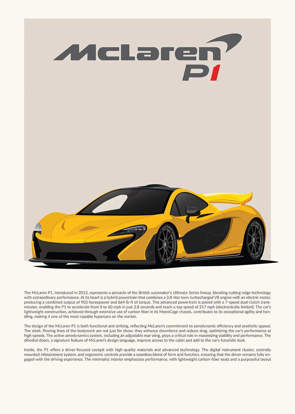 "Mclaren P1" Poster