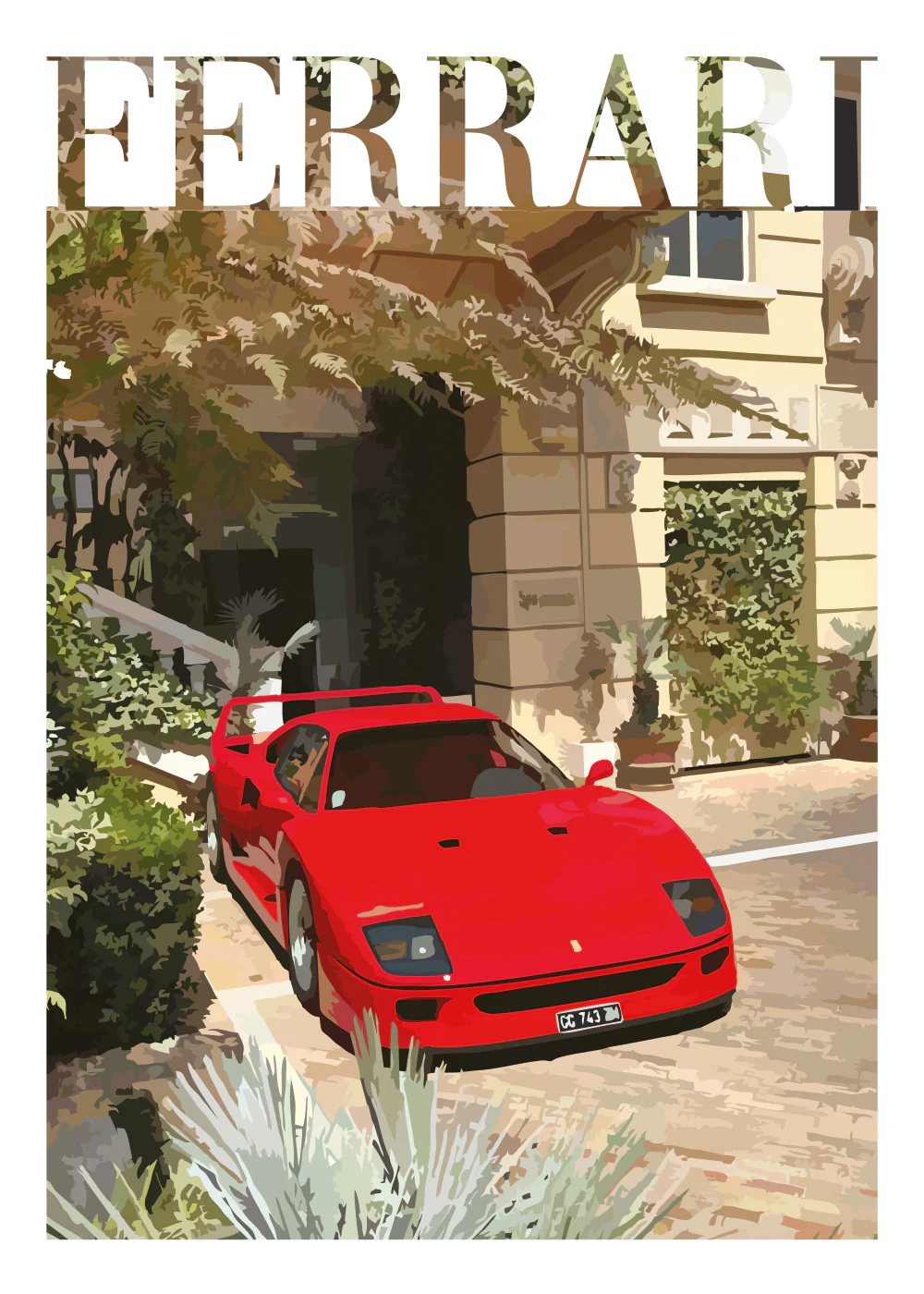 "Old Money Ferrari No.1" Poster
