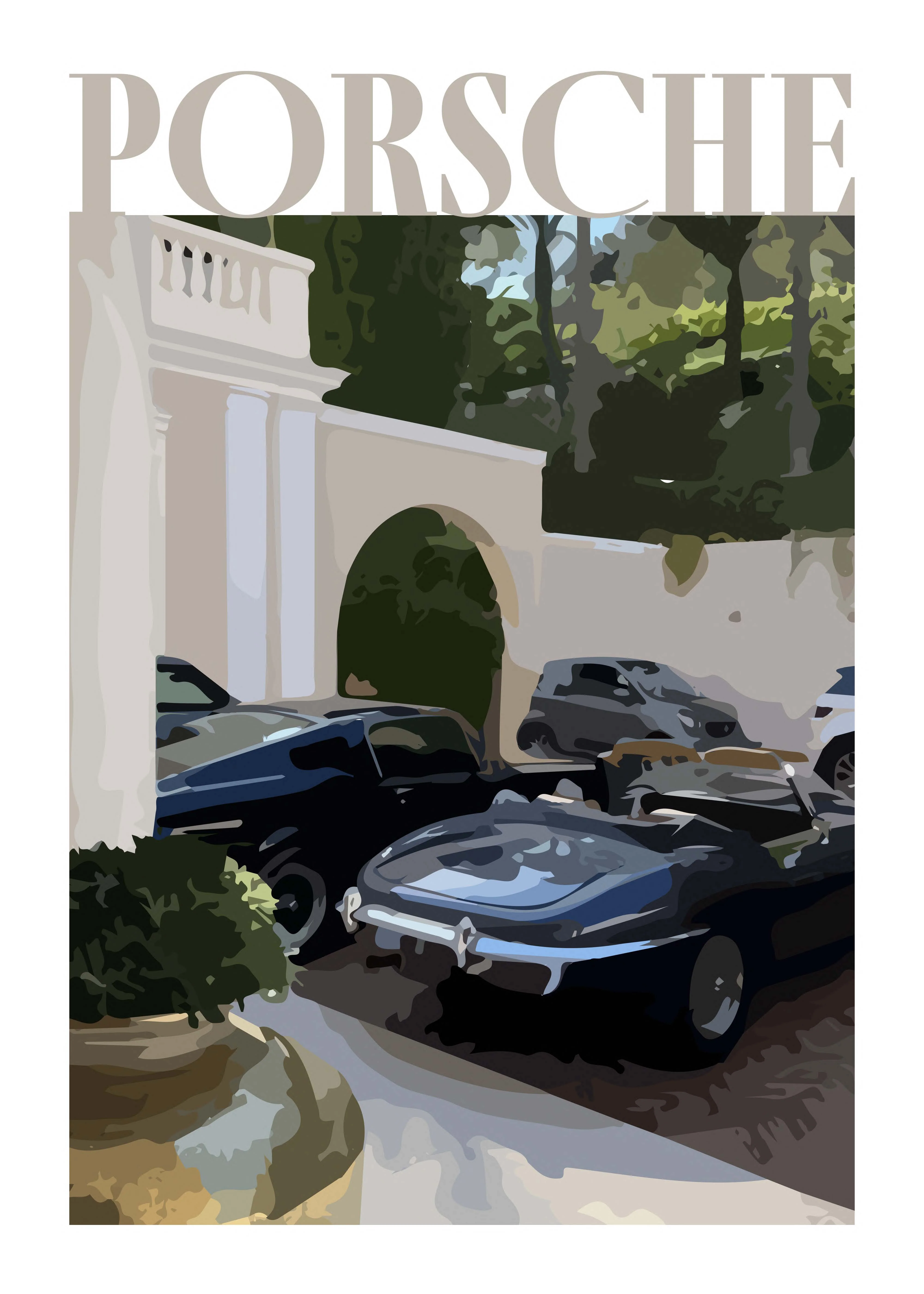 "Old School Porsche No.3" Poster