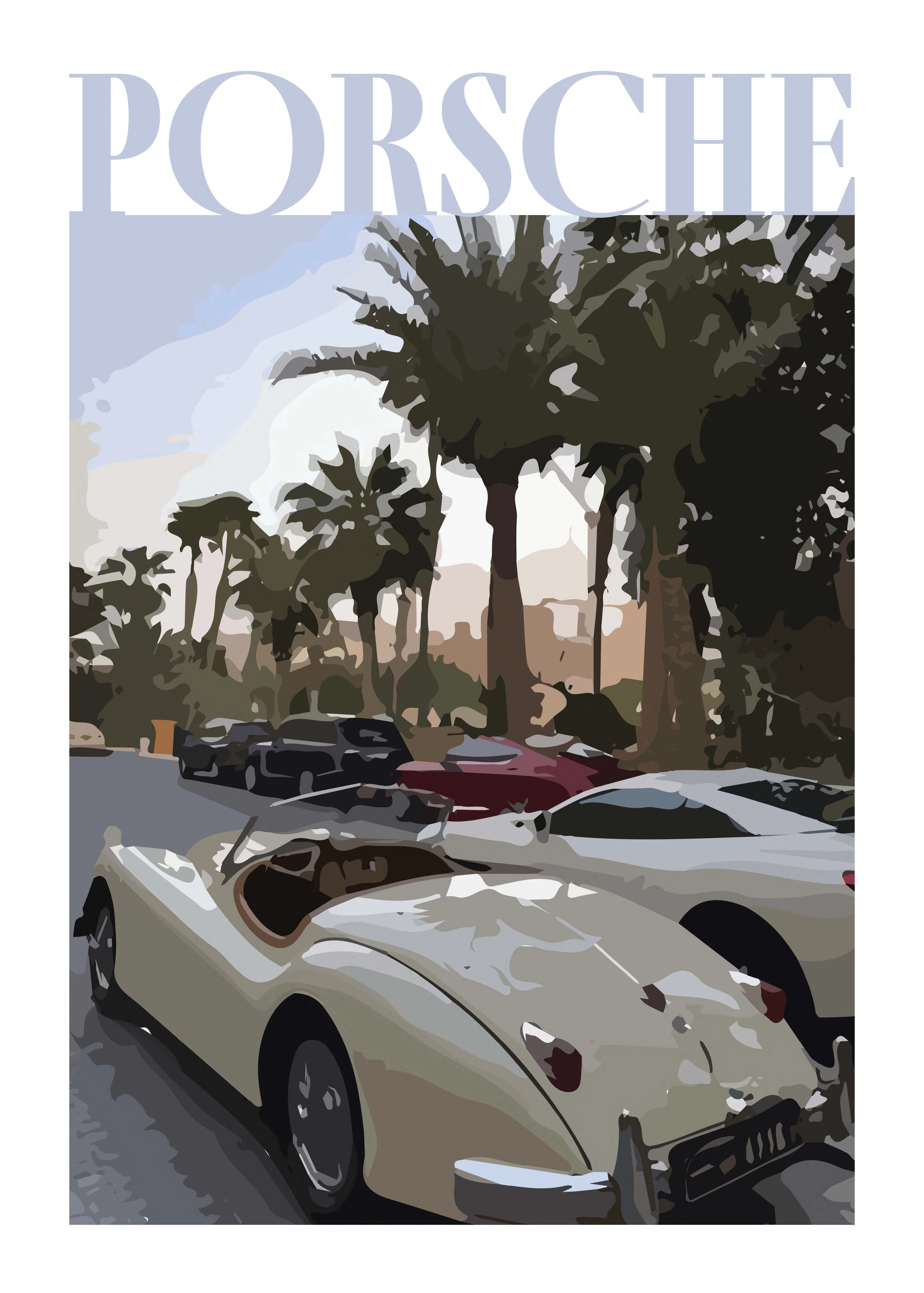 "Old School Porsche No.4" Poster