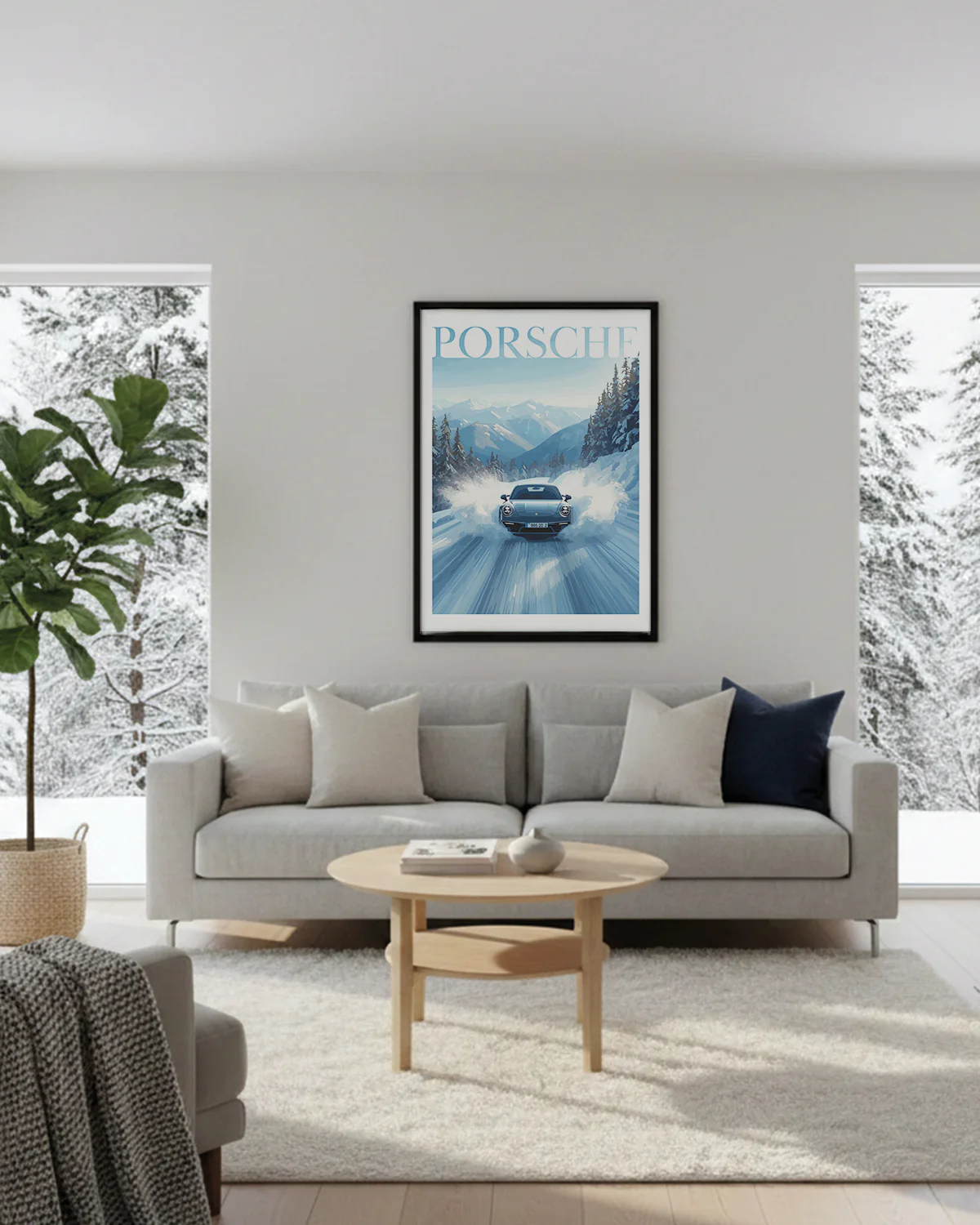 "Winter Porsche No.1" Poster - Image 2