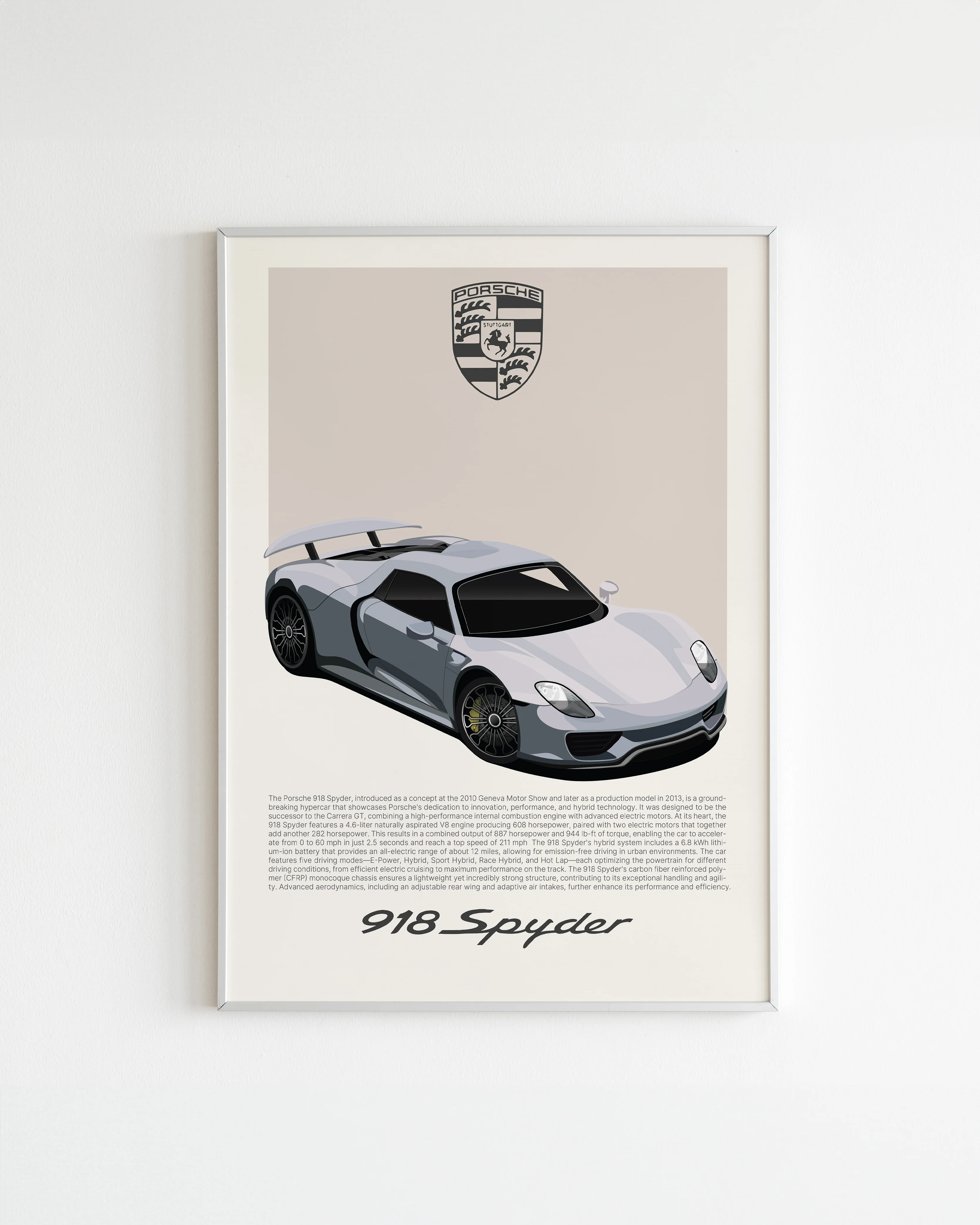 "Porsche 918 Spyder" Poster - Image 2